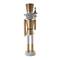 6ft. Gold & Silver Metal Standing Nutcracker Sculpture